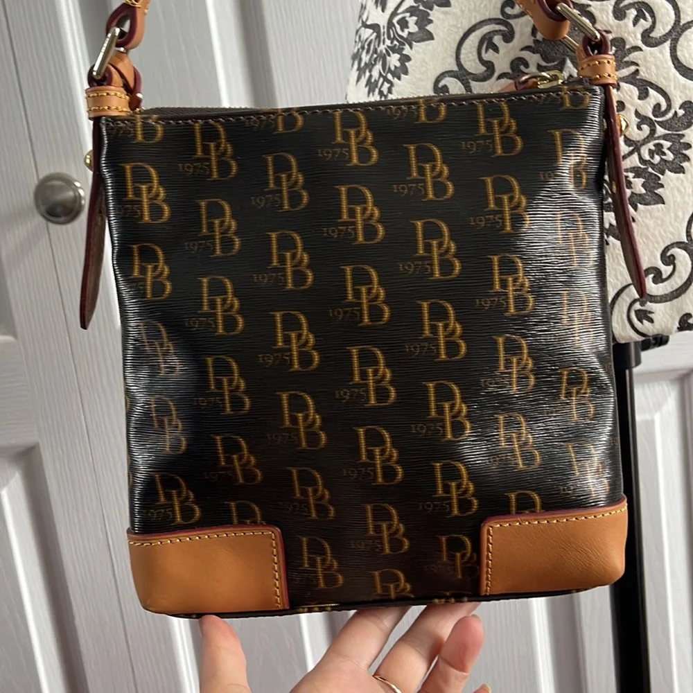 Dooney & Bourke 1975 DB Signature Letter Carrier Crossbody Bag - Picture 13 of 17